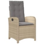 vidaXL Ensemble à manger de jardin et coussins 9 Pièces mélange beige