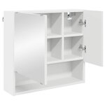 vidaXL Armoire Miroir Blanc 59 x 17 x 55 cm Bois d'ingénierie