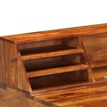 Bureau table meuble travail informatique 110 cm bois solide et acier 0502093