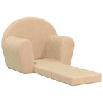 vidaXL Canapé-lit pour enfants crème peluche douce