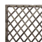 vidaXL Bac à fleurs avec Treillis Gris 70 x 30 x 135 cm polyrotin