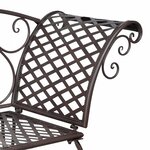 vidaXL Chaise longue de jardin 128 cm Acier Antique Marron