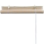 vidaXL Stores à rouleau Bambou naturel 4 Pièces 120x160 cm