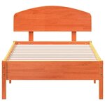 vidaXL Cadre de lit sans matelas cire marron 90x190 cm bois pin massif