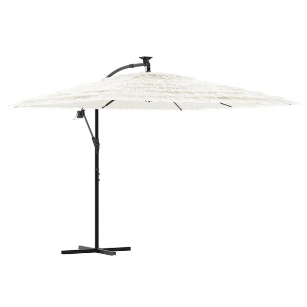 vidaXL Parasol de jardin avec mât en acier blanc 269x269x235 cm