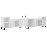 vidaXL Meuble TV Blanc 100x35x55 cm Bois d'ingénierie