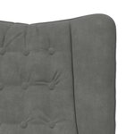 vidaXL fauteuil Gris foncé 63 x 67 x 94 cm Velours