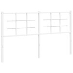 vidaXL Tête de lit de remplacement métal blanc 150 cm