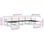 vidaXL Ensemble de canapés d'extérieur 6 Pièces Naturel