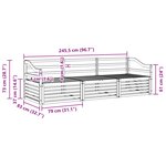 vidaXL Ensemble de canapés d'extérieur 3 pc Naturel