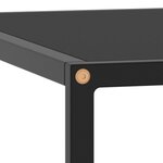 vidaXL Table basse Noir avec verre noir 60x60x35 cm