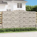 vidaXL Paniers à gabions arqués 2 Pièces 400x30x220/240 cm Fer galvanisé