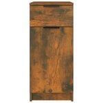 vidaXL Armoire de bureau Chêne fumé 33 5x50x75 cm Bois d'ingénierie