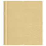 vidaXL Écran de balcon sable 120x500 cm 100  polyester oxford