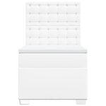 vidaXL Sommier à lattes de lit avec matelas Blanc 90x190 cm Similicuir