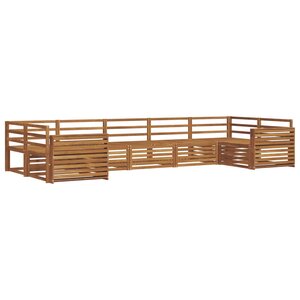 vidaXL Ensemble de canapés d'extérieur 7 Pièces Naturel