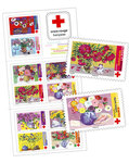 Carnet 10 timbres - La Croix Rouge Française - Offrez ces fleurs - Lettre verte