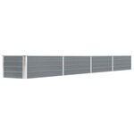 vidaXL Lit surélevé de jardin Acier galvanisé 320x40x45 cm Gris
