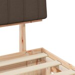 vidaXL Cadre de lit avec tête de lit rembourrée Taupe 150 x 200 cm