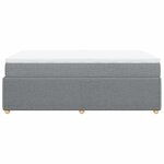 vidaXL Sommier à lattes de lit et matelas gris clair 120x190 cm tissu