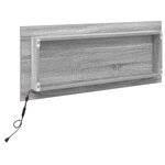 vidaXL Miroir Sonoma gris 90 x 8.5 x 37 cm Bois d'ingénierie