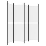 vidaXL Cloison de séparation 4 panneaux Blanc 200x180 cm Tissu