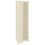 vidaXL Armoire plastique 40x43x164 cm design de bois blanc angora