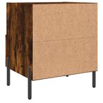 vidaXL Table de chevet chêne fumé 40x35x47 5 cm bois d’ingénierie