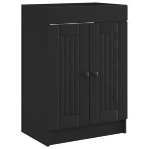 vidaXL Armoire sous évier de salle de bain Noir 78 5 x 37 5 x 81 cm