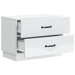 vidaXL Cabinet de chevet Blanc 62 x 34 5 x 44 5 cm Bois d'ingénierie