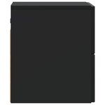 vidaXL Cabinet de chevet mural 2 Pièces Noir 33 x 34 5 x 40 cm