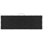 vidaXL Coussins de plancher de palette 7 Pièces Noir Coton