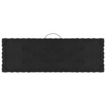 vidaXL Coussins de plancher de palette 7 Pièces Noir Coton