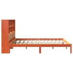vidaXL Lit bibliothèque sans matelas cire marron 200x200 cm pin massif