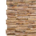 vidaXL Panneaux de revêtement mural 3D 10 Pièces 1 01 m² Bois de teck