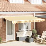 vidaXL Auvent Rétractable Jaune et blanc 400 x 200 cm