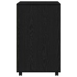 vidaXL Cabinet à Roulettes avec étagère Chêne noir 60 x 48 x 81 cm