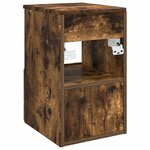 vidaXL Armoire de salle de bain Chêne fumé 30 x 44 5 x 50 cm