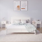 vidaXL Tables de chevet 2 Pièces Blanc 79 5x38x65 5 cm Bois de pin massif