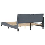vidaXL Cadre de lit sans matelas gris foncé 160x200 cm velours