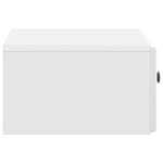 vidaXL Cabinet de chevet mural 2 Pièces Blanc brillant 49 x 34 5 x 20 cm