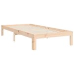 vidaXL Cadre de lit avec tête de lit 90x200 cm bois massif