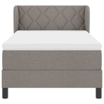vidaXL Lit à ressorts avec matelas Taupe 90 x 190 cm tissu