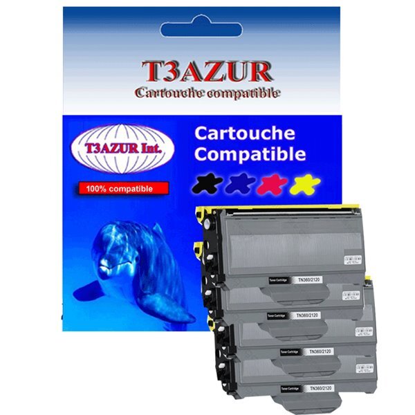 4 Toners compatibles  pour RICOH AFICIO SP1210, SP1210N, TN2120 - 2 600 pages - T3AZUR