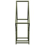 vidaXL Portant de bois chauffage vert olive 80x25x80 cm