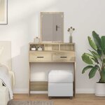 vidaXL Coiffeuse Chêne Sonoma 79 x 41 x 140 cm Bois d'ingénierie