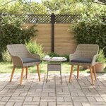 vidaXL Chaise de jardin 2 Pièces Noir 55 x 62 5 x 82 cm polyrotin