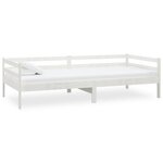 vidaXL Lit de jour sans matelas blanc bois de pin massif 90x200 cm