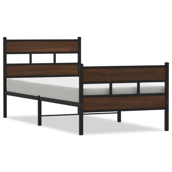 vidaXL Cadre de lit sans matelas avec tête de lit pied de lit 90x200cm