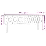 vidaXL Tête de lit avec oreilles Gris foncé 203x23x78/88 cm Tissu